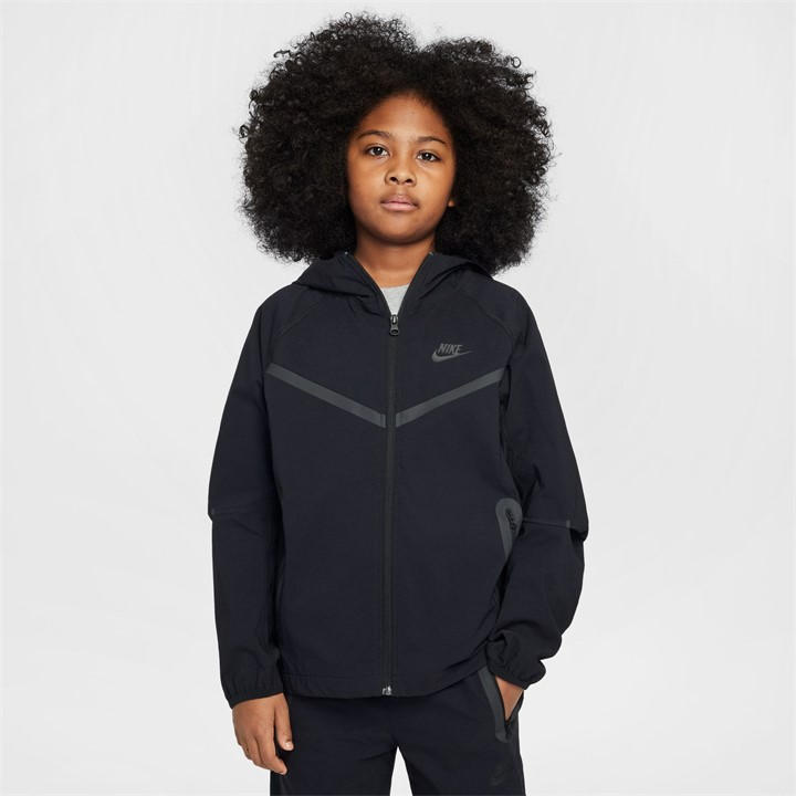 Nike Boys Black Wvn Zip Hood in Size 13 - 14 Years, Sports Direct