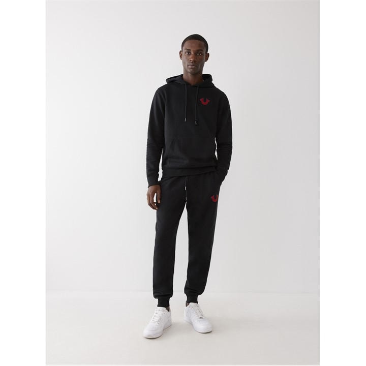 True Religion Men's Black Buddha Overhead Hoodie in Size 2XL, Sports Direct