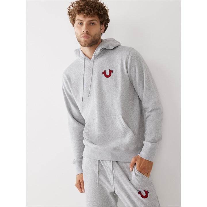 True Religion Men's Grey Buddha Overhead Hoodie in Size 2XL, Sports Direct