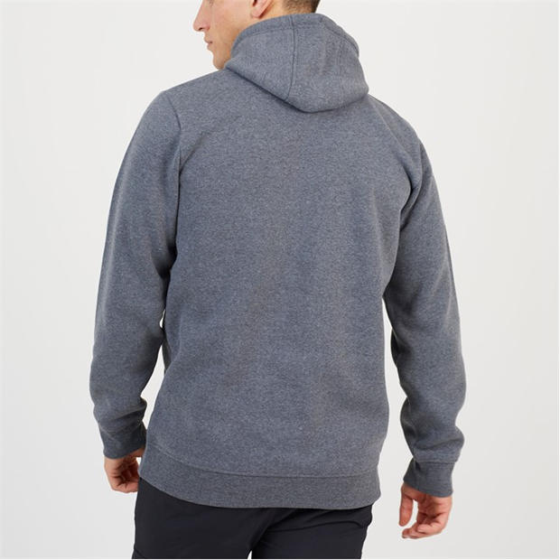 Charcoal Marl - Brave Soul - Men's Cross Over Hood Overhead Hoodie