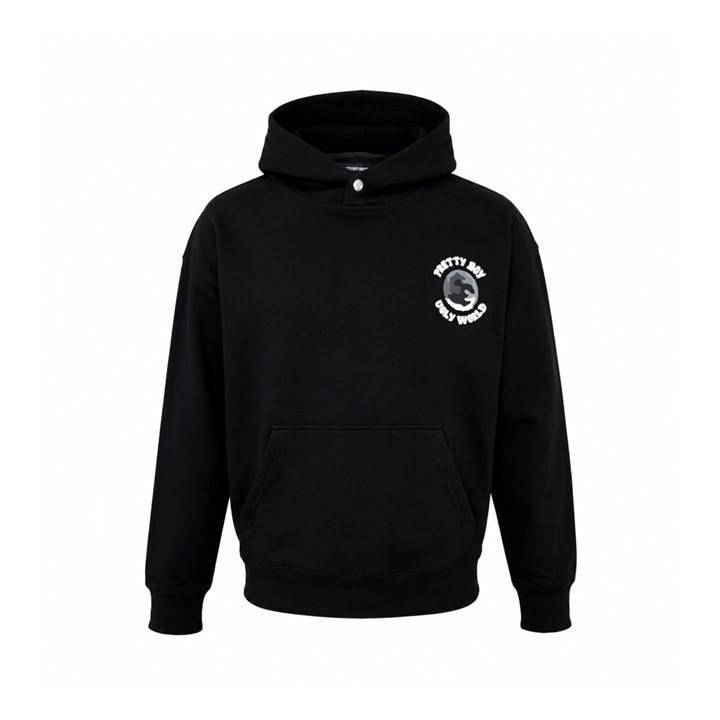 Pretty Boy Ugly World Men's Grey Pbuw Printed Hoodie in Size XS, Sports Direct