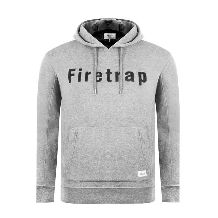 Firetrap Men's Grey Graphic Fleece Hoodie in Size XXS, Sports Direct