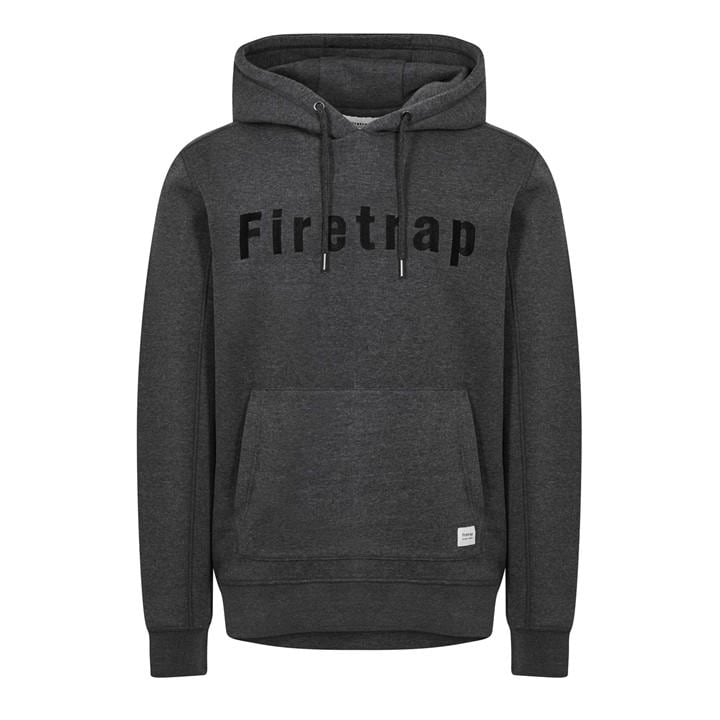 Firetrap Men's Grey Graphic Fleece Hoodie in Size XXS, Sports Direct
