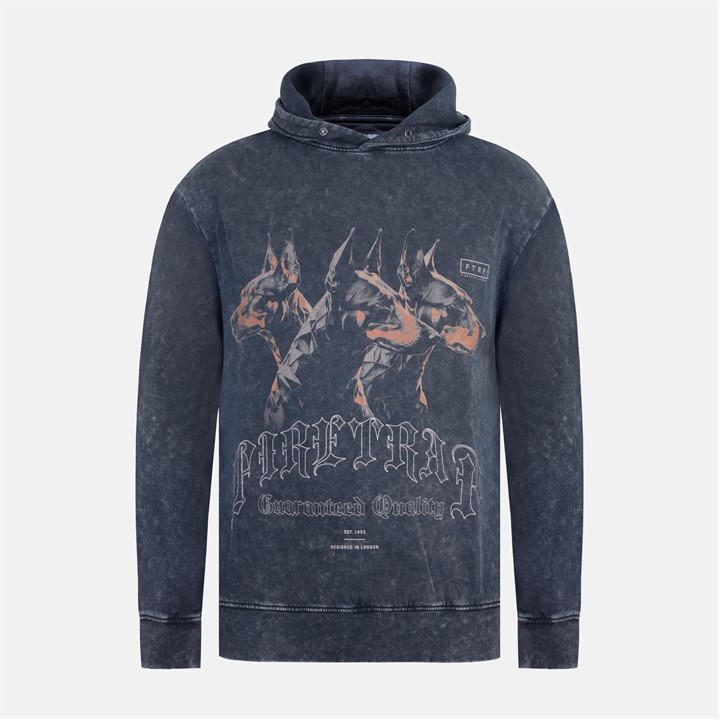 Firetrap Men' Grey Graphic Hoodie in Size S, Sports Direct