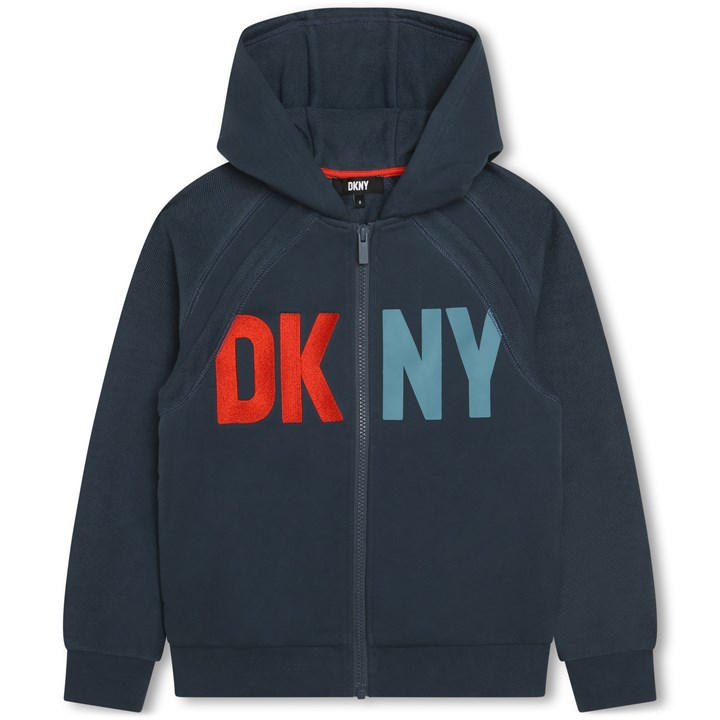 Dkny Boys Blue Kids' Zip Hoodie in Size 3 - 4 Years, Sports Direct