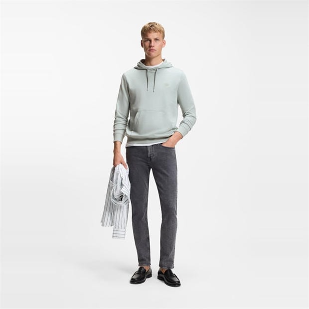 Silver - Boss - Mens BOSS ORANGE Wetalk Premium Hoodie - Comfort and Style