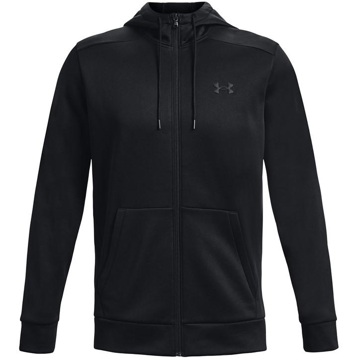 Under Armour Men' Black Armour Fleece® Full-Zip Hoodie in Size S, Sports Direct