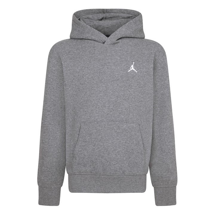 Air Jordan Boys Grey Air Fleece Hoodie  in Size 9 - 10 Years, Sports Direct