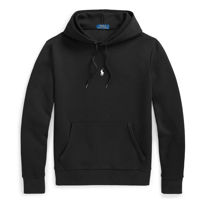 Polo Ralph Lauren Men's Black Double-Knit Tech Hoodie in Size XL, Sports Direct