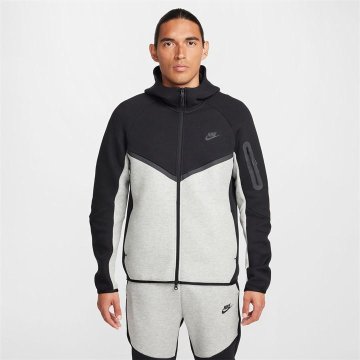 Nike Men' Grey Tech Fleece Hoodie in Size S, Sports Direct