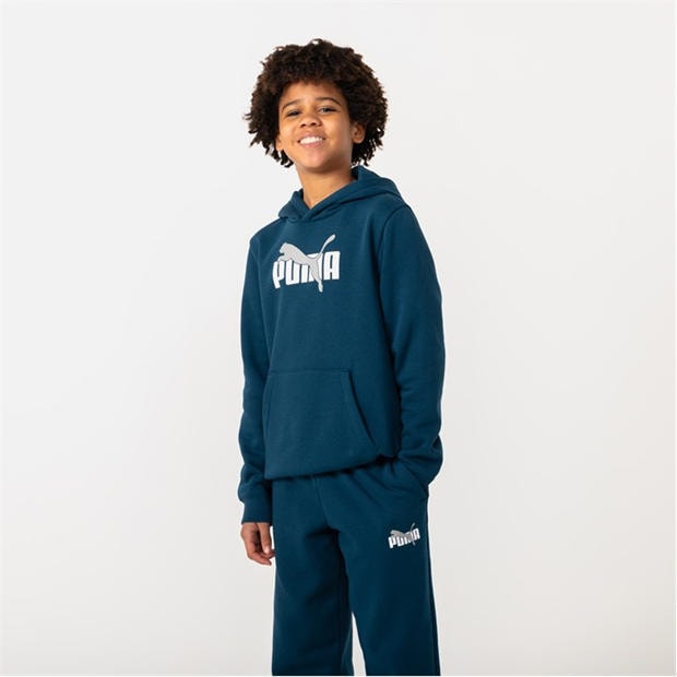 Navy - Puma - Logo Hoodie Junior Boys