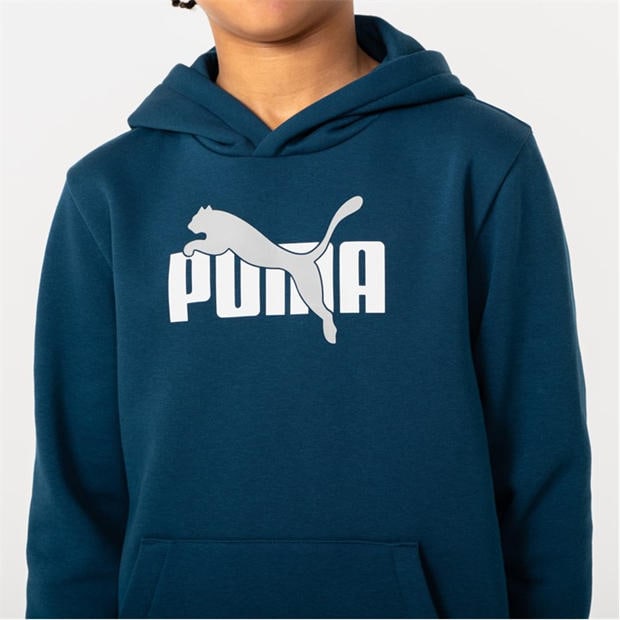 Navy - Puma - Logo Hoodie Junior Boys