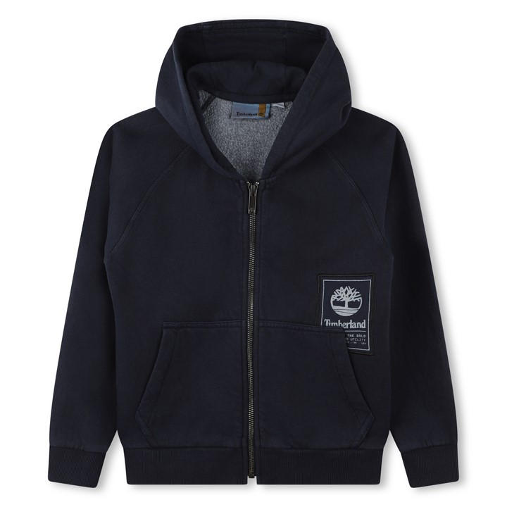 Timberland Boys Blue Kids' Logo Zip Hoodie, Sports Direct