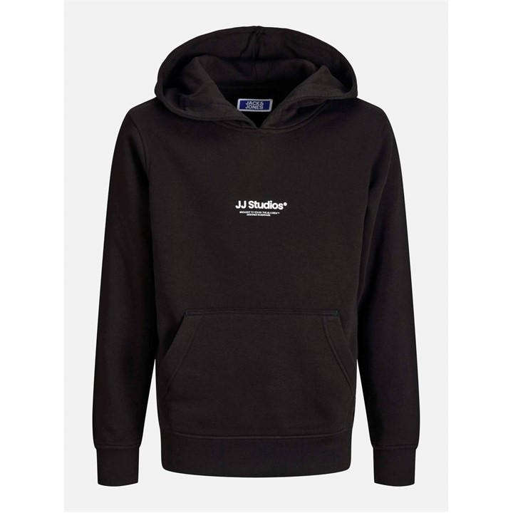 Jack And Jones Boys Black Kids' Soho Over The Head Hoodie in Size 9 - 10 Years, Sports Direct