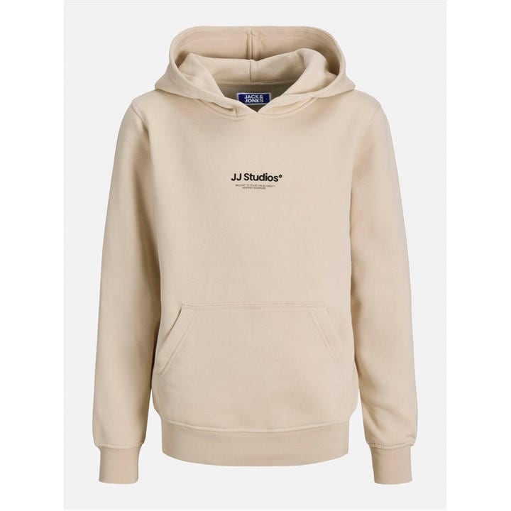 Jack And Jones Boys Cream Kids' Soho Over The Head Hoodie in Size 11 - 12 Years, Sports Direct