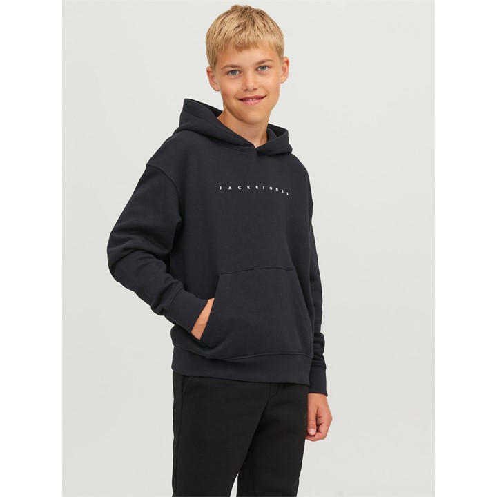 Jack And Jones Boys Black Kids' Star Hoodie in Size 7 - 8 Years, Sports Direct
