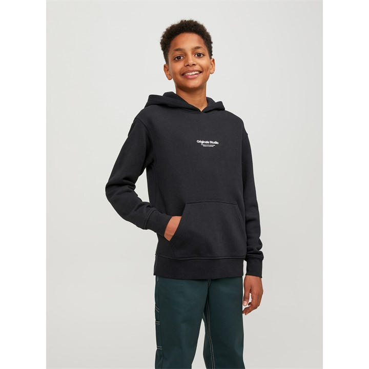 Jack And Jones Boys Black Jorvester Hoodie Childrens Size 7