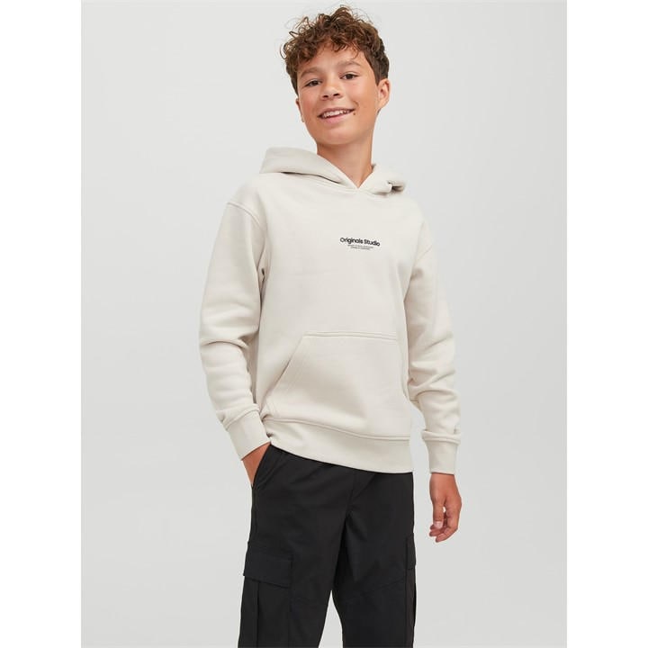 Jack And Jones Boys Cream Jorvester Hoodie Childrens Size 11