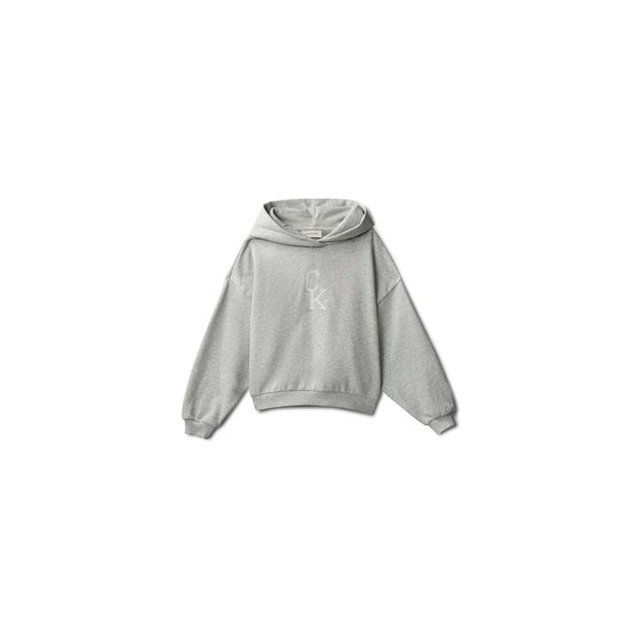 Calvin Klein Girls Grey Kids' Overhead Hoodie in Size S, Sports Direct