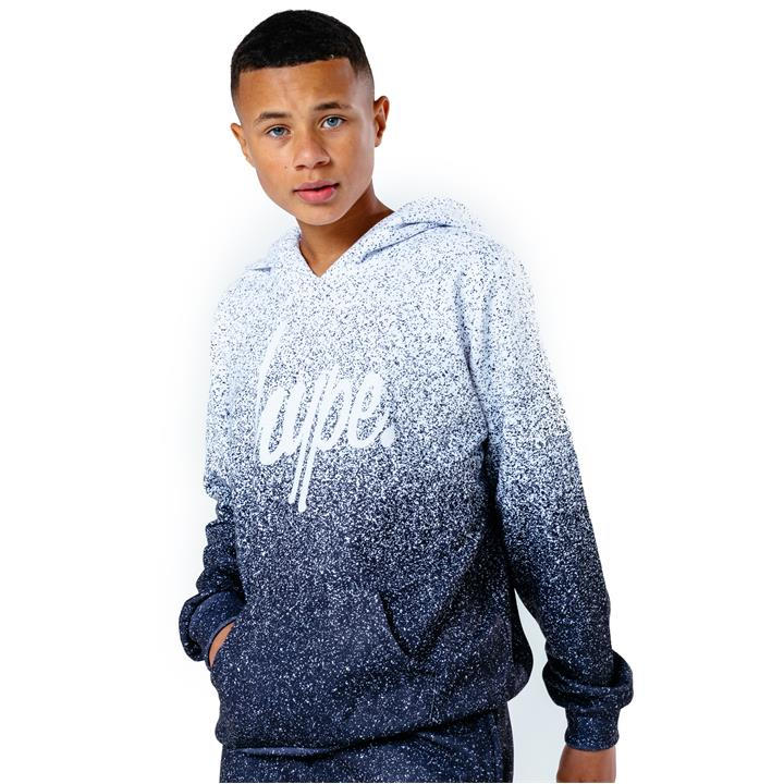 Hype Boys Blue Speckle Fade Kids Pullover Hoodie in Size 5, Sports Direct