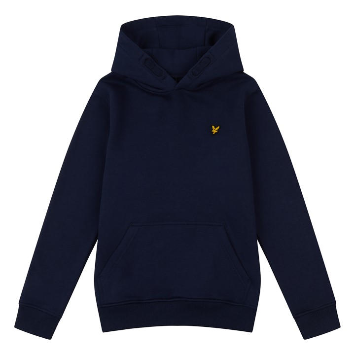 Lyle And Scott Boys Blue Logo Fleece Hoodie  in Size 9 - 10 Years, Sports Direct