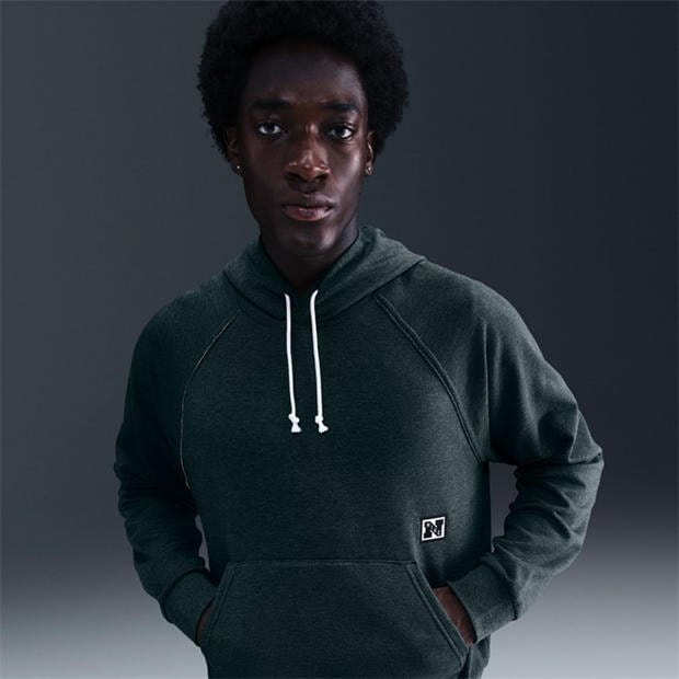 Seaweed/Htr/Pal - Nike - Men's Heritage Fleece Hoodie