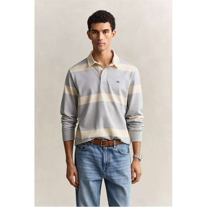 Gant Men's Beige Rugby Polo Shirt in Size XL, Sports Direct