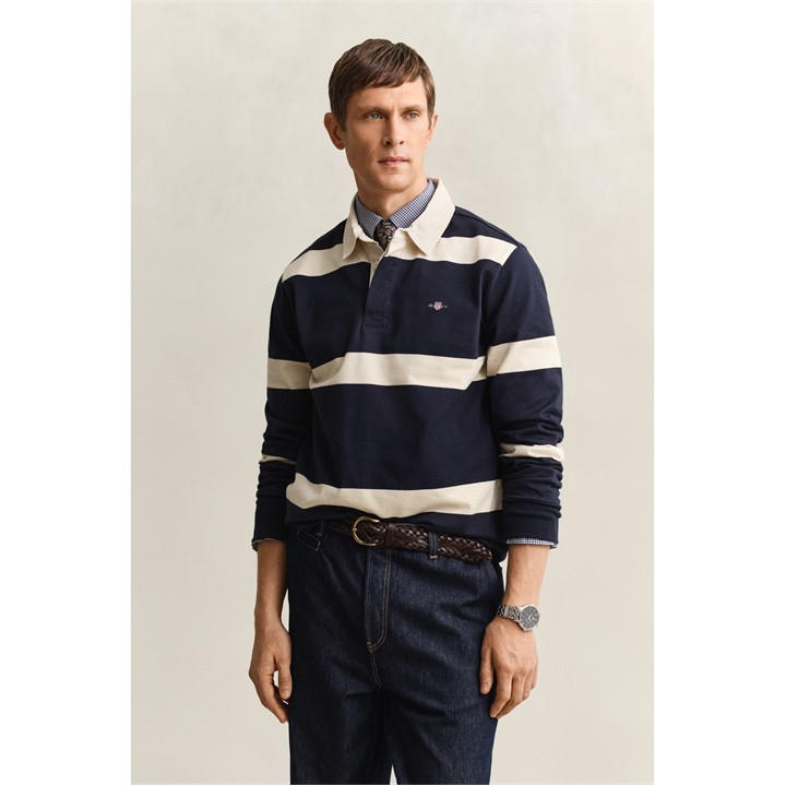 Gant Men's Blue Rugby Polo Shirt in Size XL, Sports Direct