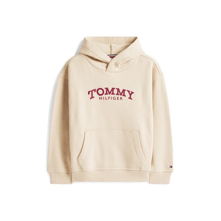 Tommy Hilfiger Boys Beige Kids' Print Hoodie in Size 9 - 10 Years, Sports Direct