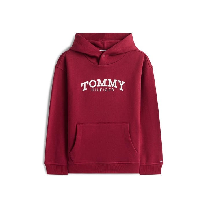 Tommy Hilfiger Boys Red Kids' Print Hoodie in Size 11 - 12 Years, Sports Direct