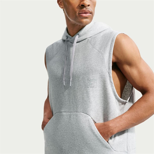 Lt Smoke Grey - Nike - Men's N.A.C. Dri-FIT Sleeveless Oversized-Fit Performance Hoodie