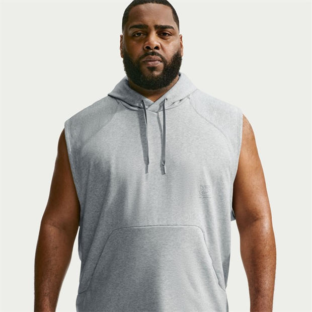 Lt Smoke Grey - Nike - Men's N.A.C. Dri-FIT Sleeveless Oversized-Fit Performance Hoodie