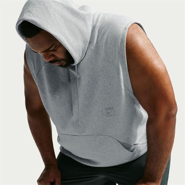 Lt Smoke Grey - Nike - Men's N.A.C. Dri-FIT Sleeveless Oversized-Fit Performance Hoodie