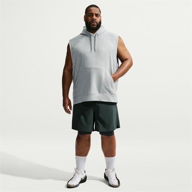 Lt Smoke Grey - Nike - Men's N.A.C. Dri-FIT Sleeveless Oversized-Fit Performance Hoodie