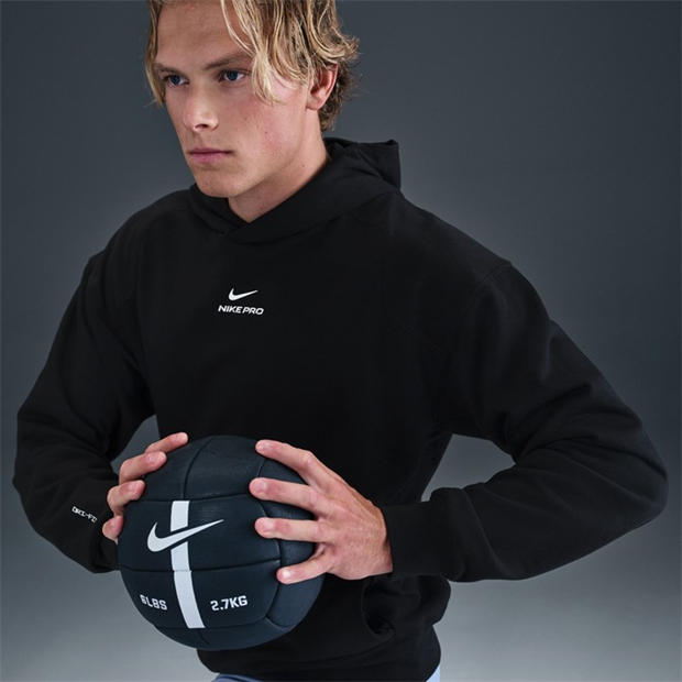 Črna/Bela - Nike - Pro Hoodie Mens