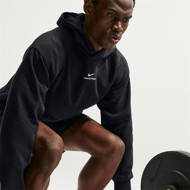 Črna/Bela - Nike - Pro Hoodie Mens