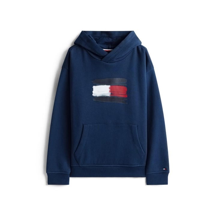 Tommy Hilfiger Boys Blue Kids' Flag Pull Over Hoodie in Size 3 - 4 Years, Sports Direct