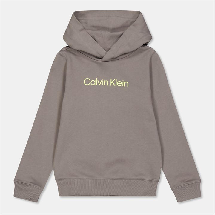 Calvin Klein Jeans Boys Grey Kids' Inst Logo Pull Over Hoodie in Size 14 - 16 Years, Sports Direct