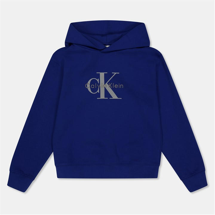 Calvin Klein Jeans Boys Blue Kids' Mlogo Pull Over Hoodie in Size 9 - 10 Years, Sports Direct