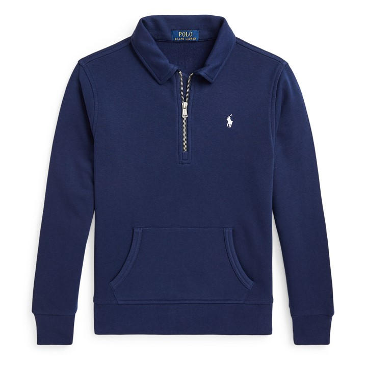 Polo Ralph Lauren Boys Blue Kids' 1/4 Zip Fleece in Size 5 - 6 Years, Sports Direct