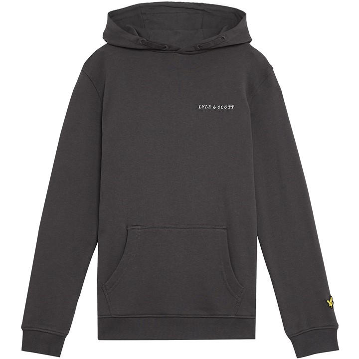 Lyle And Scott Boys Grey Kids' Script Hoodie, Sports Direct