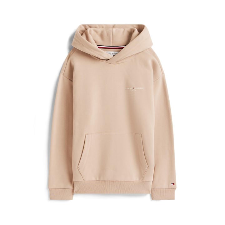 Tommy Hilfiger Boys Beige Kids' Mini Corp Relaxed Fit Hoodie in Size 9 - 10 Years, Sports Direct