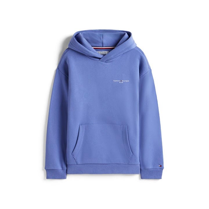 Tommy Hilfiger Boys Blue Kids' Mini Corp Relaxed Fit Hoodie in Size 5 - 6 Years, Sports Direct
