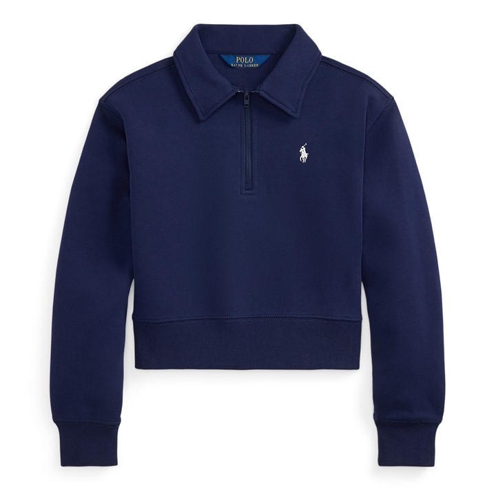 Polo Ralph Lauren Girls Blue Kids' 1/4 Zip Fleece in Size 9 - 10 Years, Sports Direct