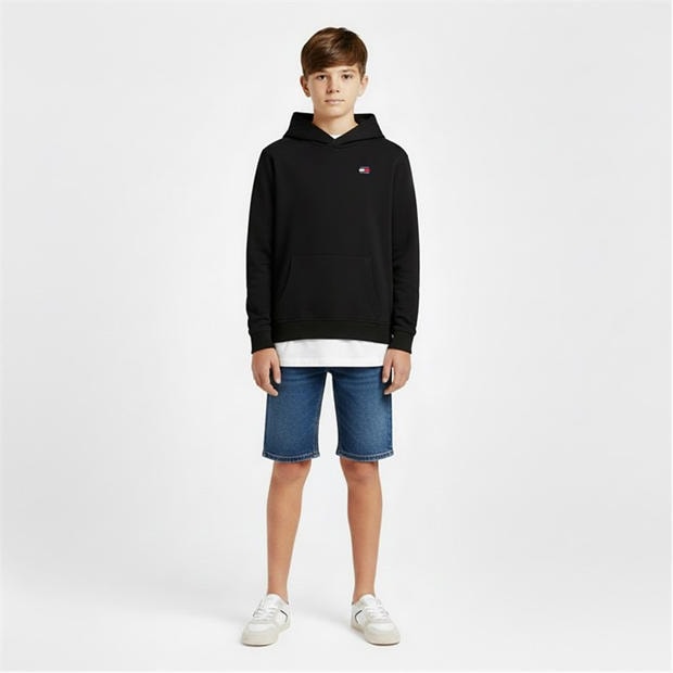 Black - Tommy Hilfiger - Kids' Heritage Flag Overhead Hoodie