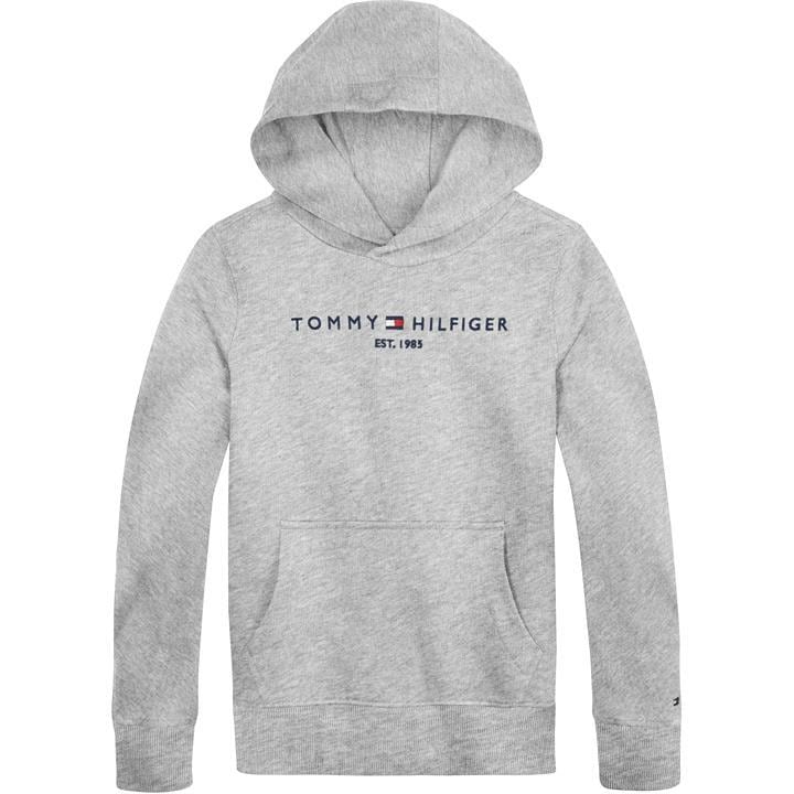 Tommy Hilfiger  Kids Grey Logo Hoodie in Size 5 - 6 Years, Sports Direct