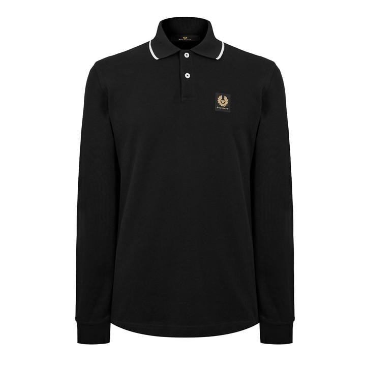 Belstaff Men's Black Tip Long Sleeve Polo Shirt in Size 2XL, Sports Direct