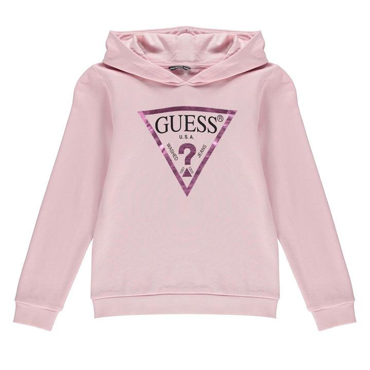 Guess Girls Pink Core Logo Hoodie in Size 13 - 14 Years, Sports Direct