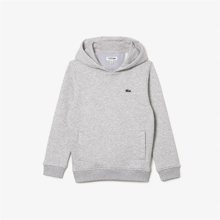 Lacoste Boys Grey ' Logo Over-The-Head Hoodie, Sports Direct
