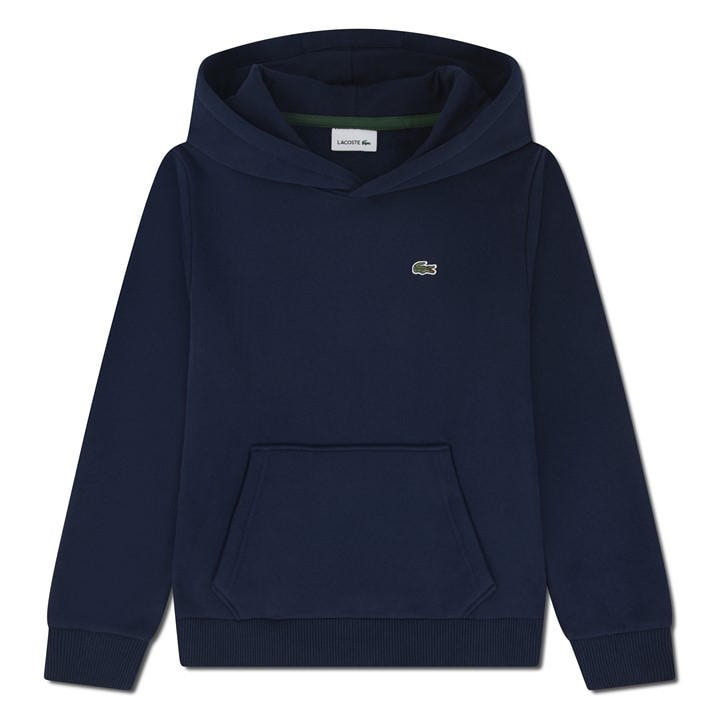 Lacoste Boys Blue ' Logo Over-The-Head Hoodie, Sports Direct